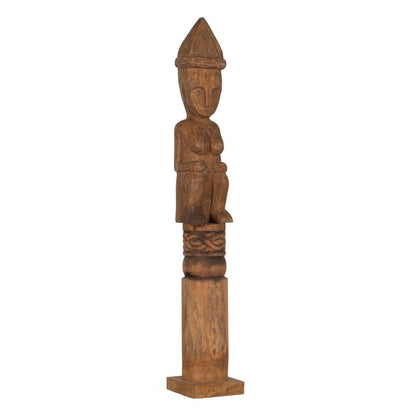 Figurine Décorative Naturel Africain 14 x 14 x 88,5 cm