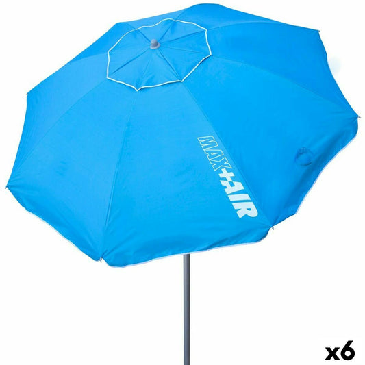 Parasol Aktive Bleu Aluminium Acier 220 x 207,5 x 220 cm (6 Unités)