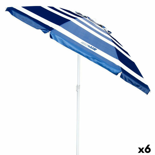 Parasol Aktive UV50 Ø 220 cm Polyester Aluminium 220 x 214,5 x 220 cm (6 Unités)