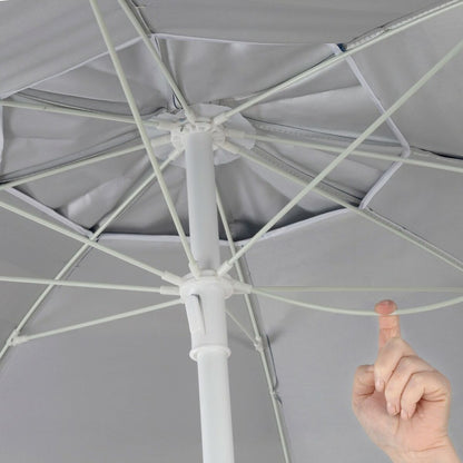 Parasol Aktive UV50 Ø 220 cm Polyester Aluminium 220 x 214,5 x 220 cm (6 Unités)