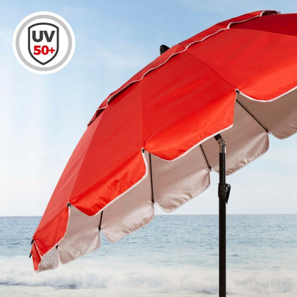 Parasol Aktive Rouge Aluminium 240 x 235 x 240 cm (6 Unités)