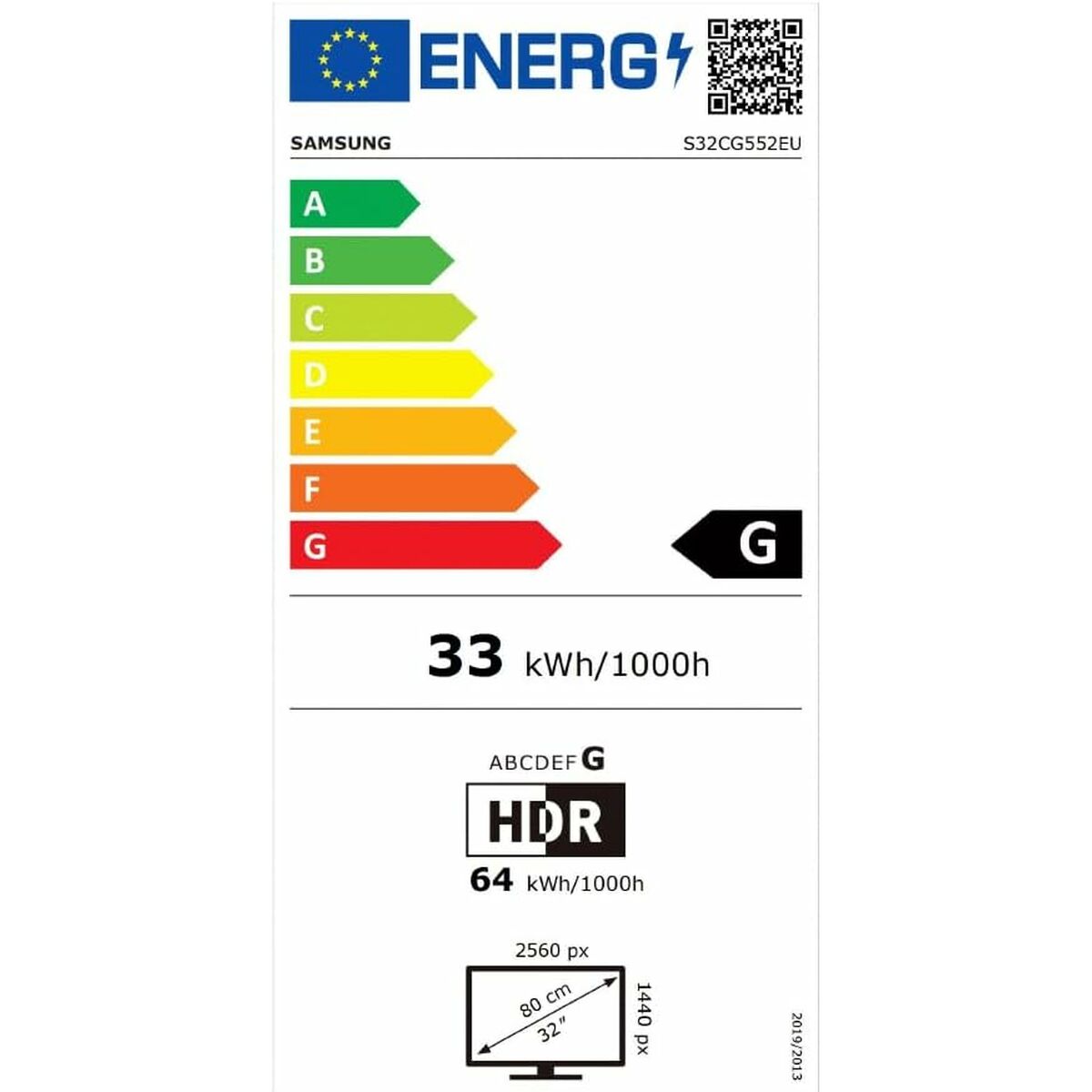 Écran Samsung Odissey Curvo 32" Quad HD 165 Hz