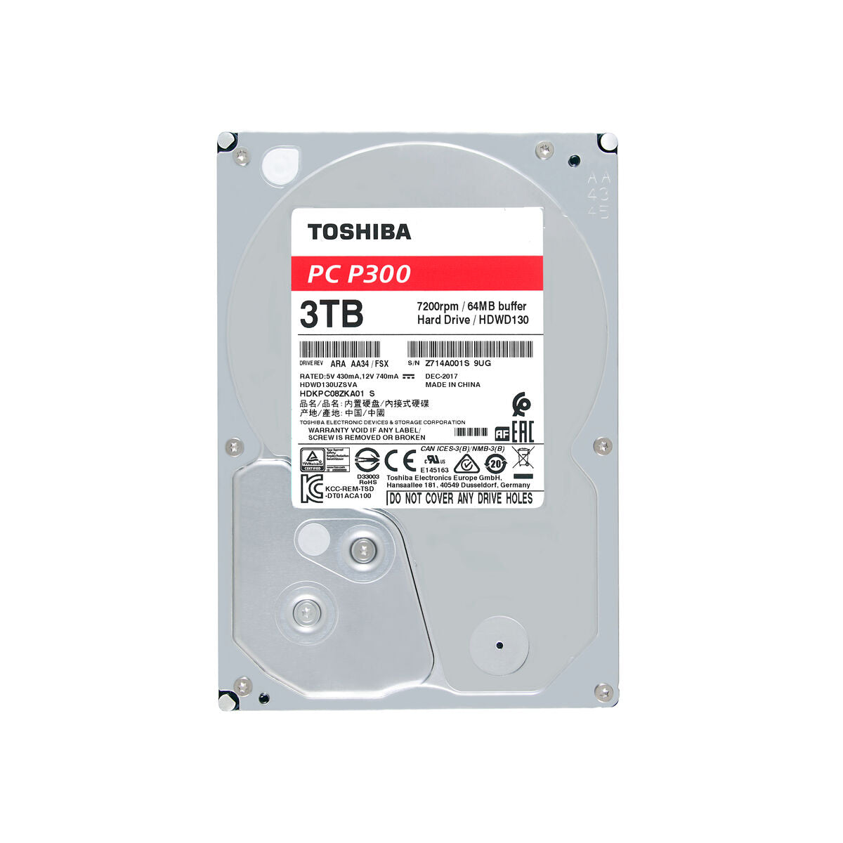 Disque dur Toshiba 3,5" 256 GB SSD 2 TB HDD