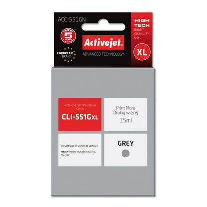 Cartouche d'Encre Compatible Activejet ACC-551GN Gris