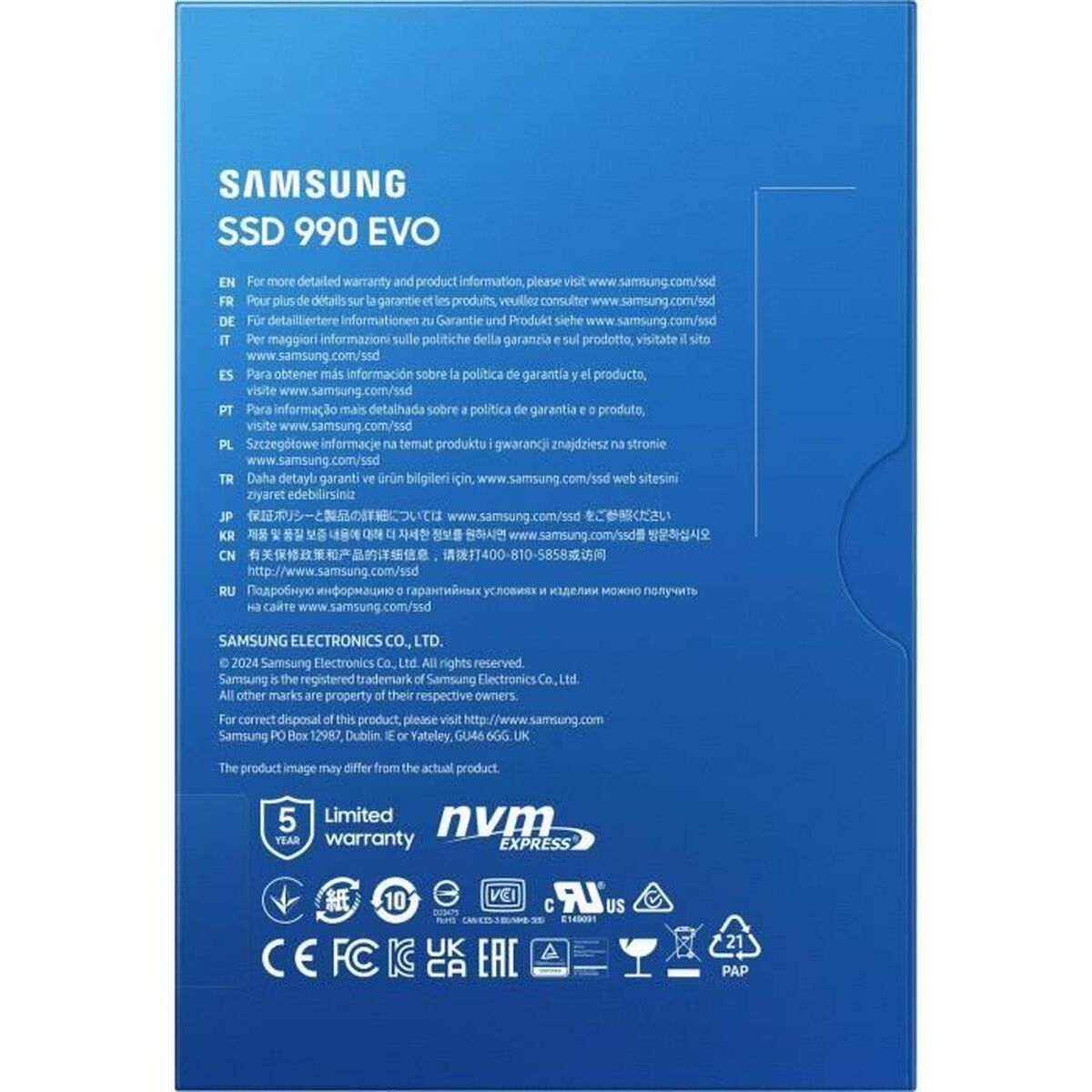 Disque dur Samsung MZ-V9E2T0BW 2 TB SSD