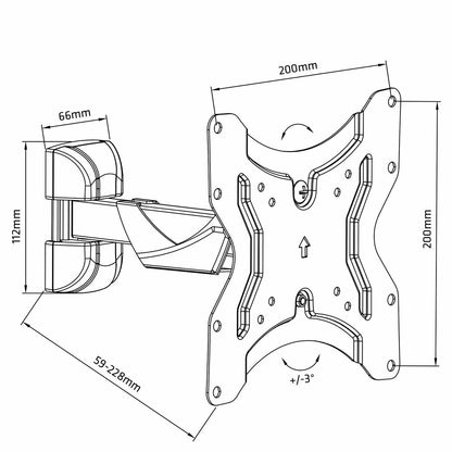 Support de table d'écran MacLean MC-741 13" 42"