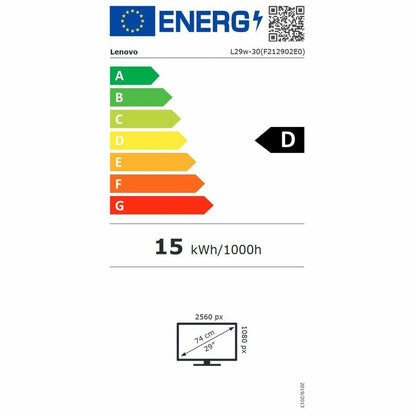 Écran Lenovo L29w-30 29" LED IPS 50-60  Hz