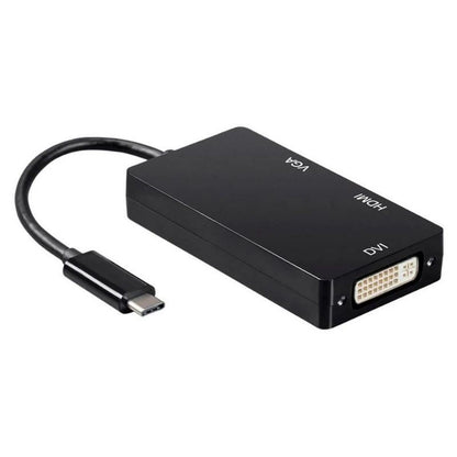 Adaptateur USB-C vers VGA/HDMI/DVI Aisens A109-0343 Noir 15 cm