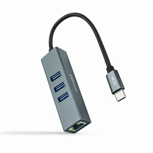 Adaptateur USB vers Ethernet NANOCABLE 10.03.0408 Gris