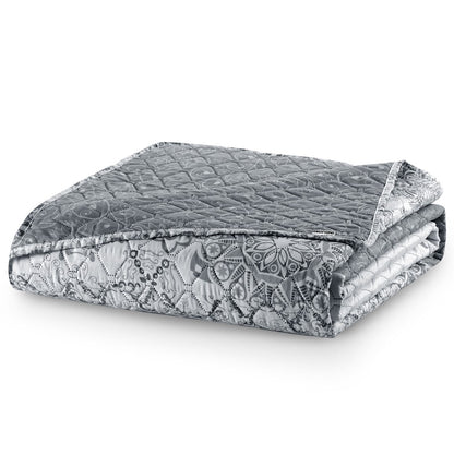 Couvre-lit ALHAMBRA couleur gris imprimé type de matériau – textiles microfibre 260x280 DecoKing