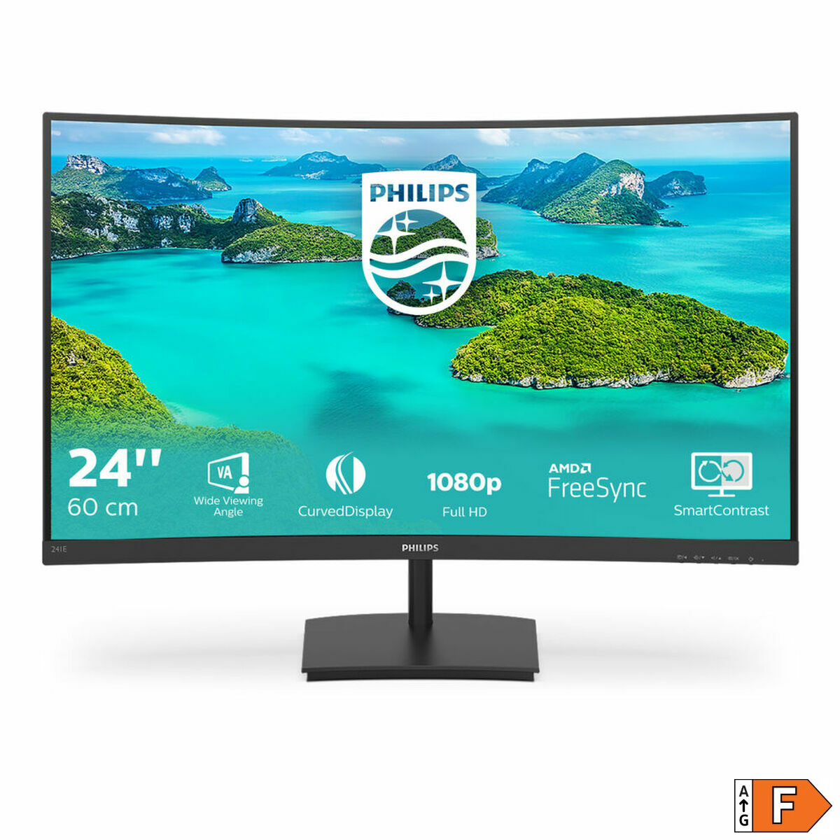 Écran Philips 241E1SCA/00 FHD LCD 23,6" LED VA LCD Flicker free 50-60  Hz