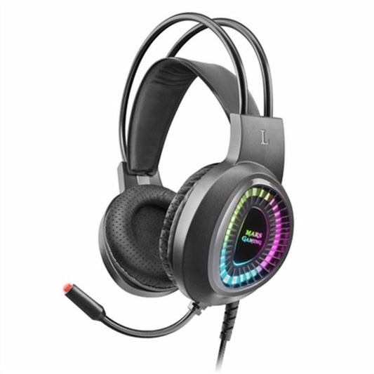 Casques avec Microphone Mars Gaming MH122 Noir 1,8 m