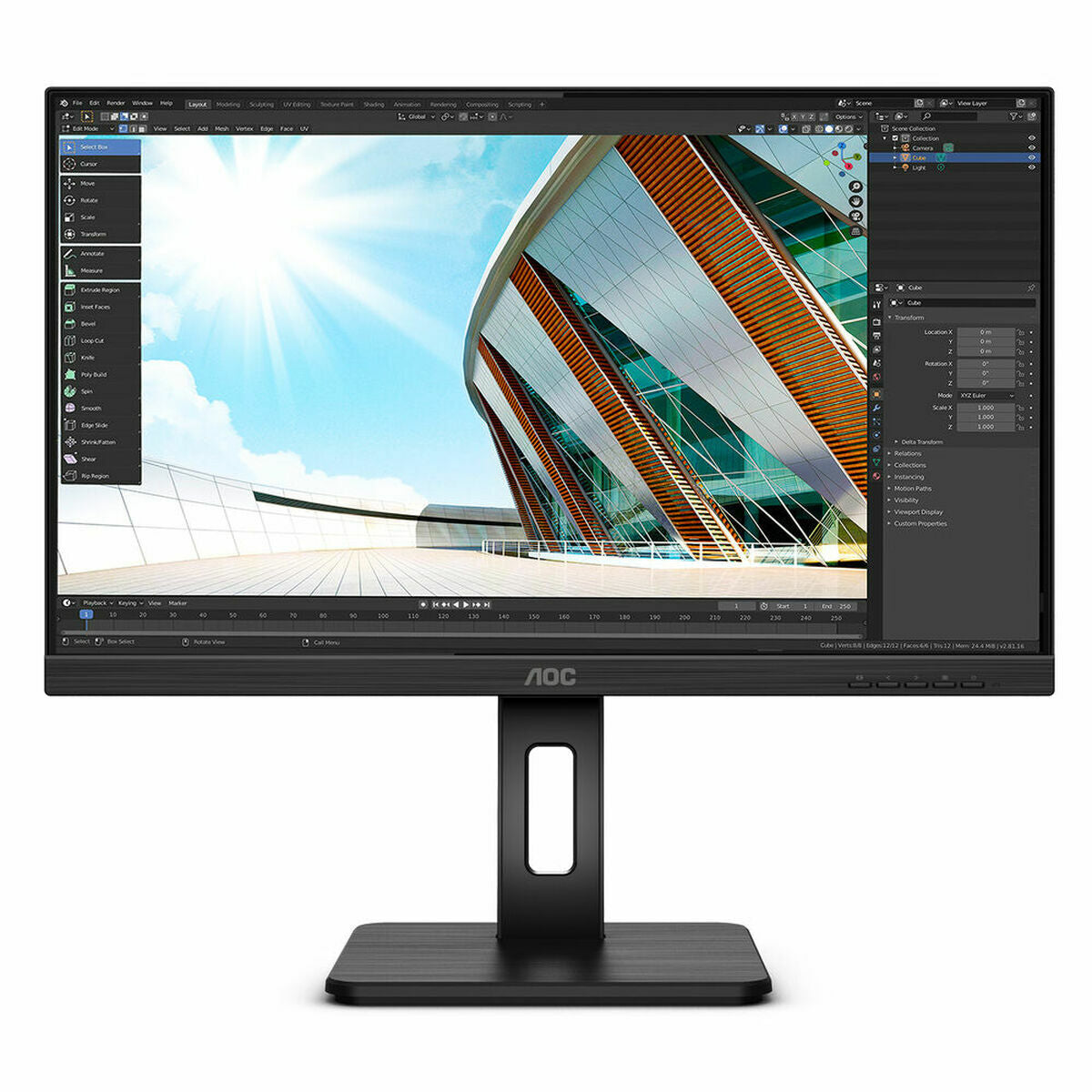 Écran AOC 24P2C Full HD 23,8" 75 Hz