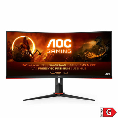 Écran AOC CU34G2X/BK Quad HD 144 Hz