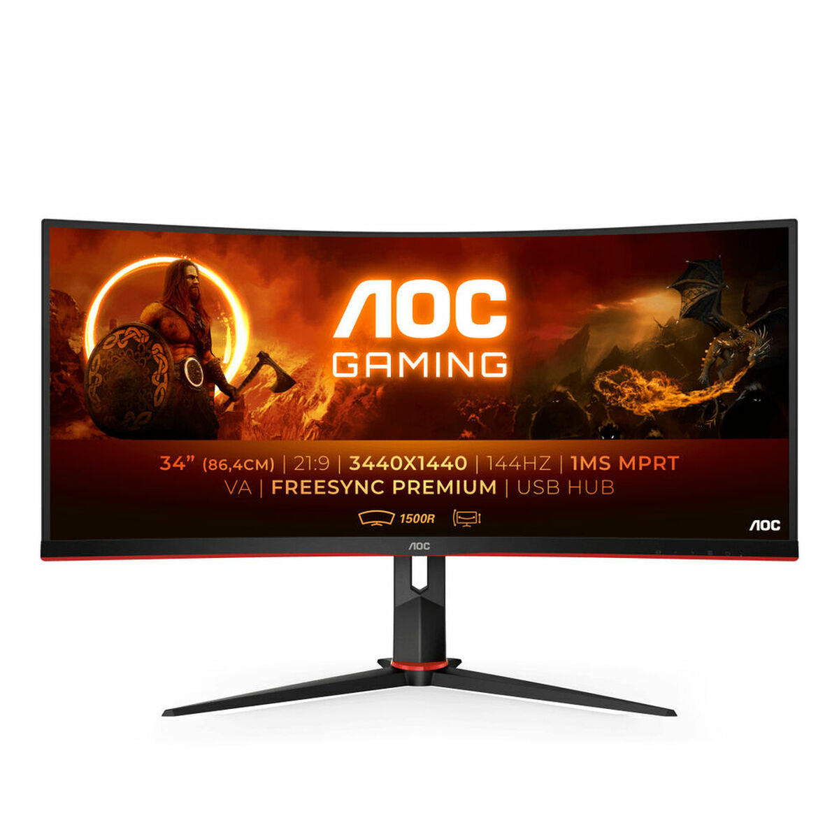 Écran AOC CU34G2X/BK Quad HD 144 Hz