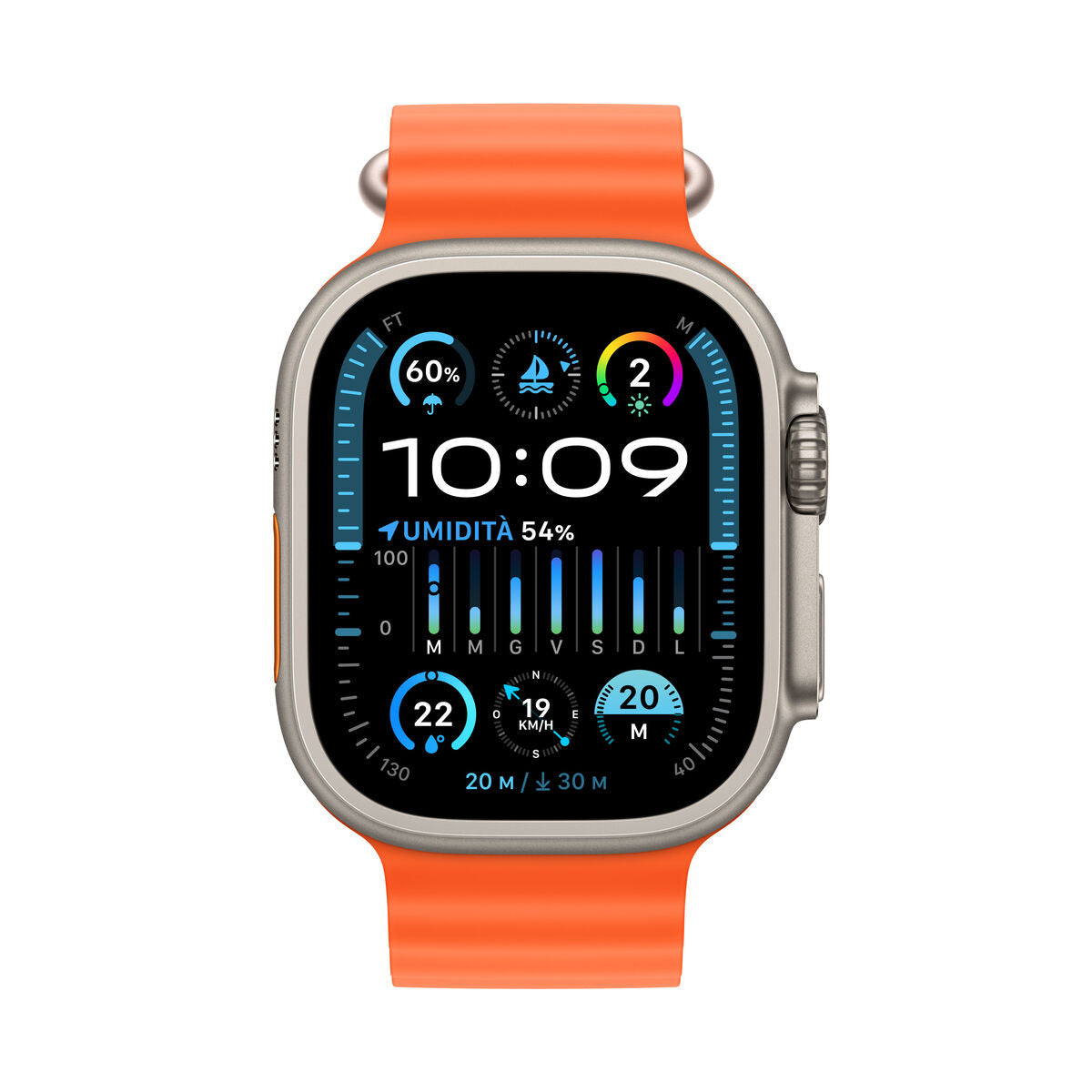 Montre intelligente Apple Watch Ultra 2 Orange Doré 49 mm