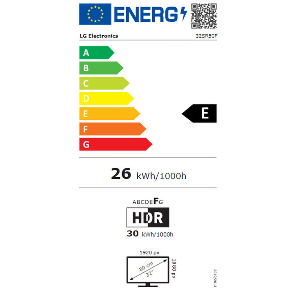 Écran LG 32SR50F-B Full HD 32" 60 Hz