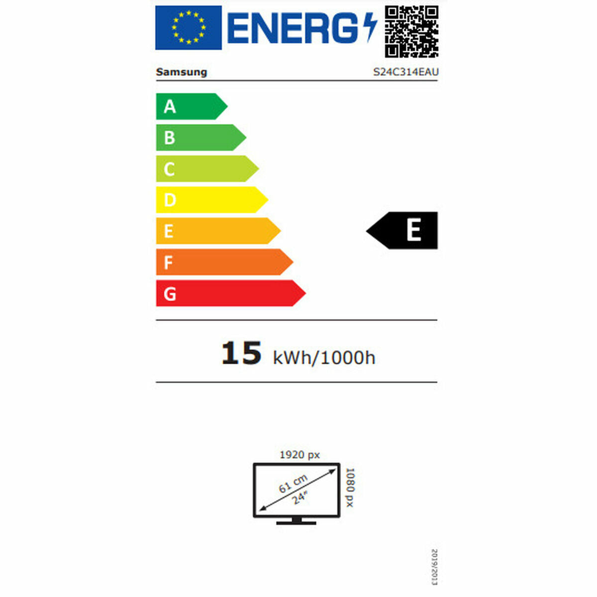 Écran Samsung LS24C314EAU 24" Full HD 75 Hz