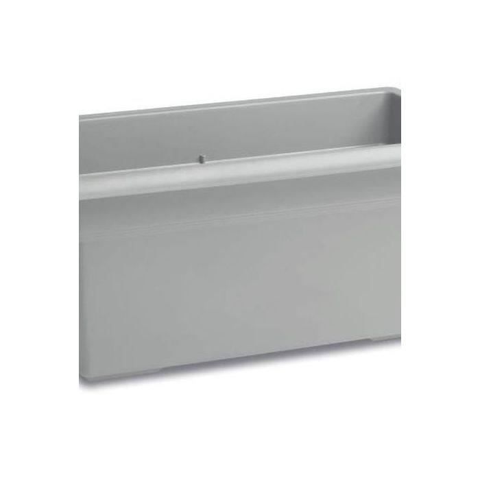 Bac à fleur rectangulaire MEDITERRANEO - 60L - 80 cm - Stone gris