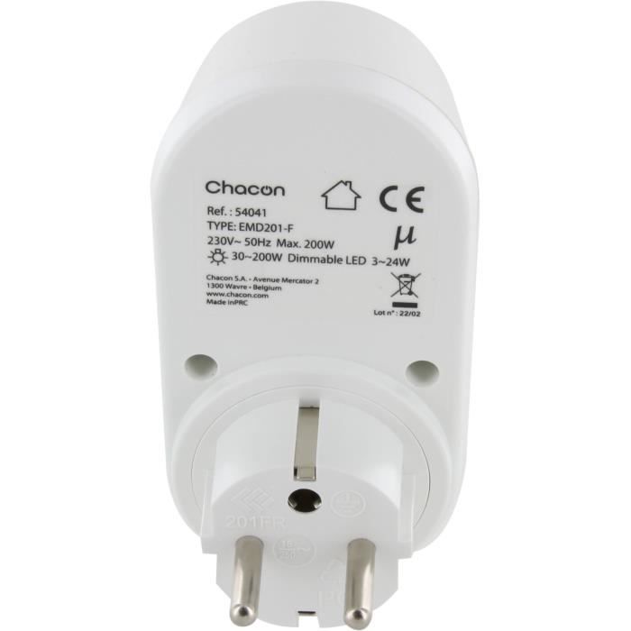 Variateur Chacon - 54041 - Prise dimmer - Blanc