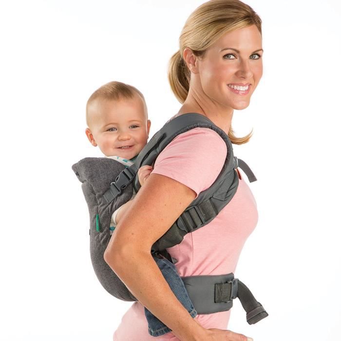 Porte bébé Flip ergonomique 4 en 1 gris - INFANTINO - Flip ergonomique 4 en 1 - Polyester - De 3,6 a 14,5 kg