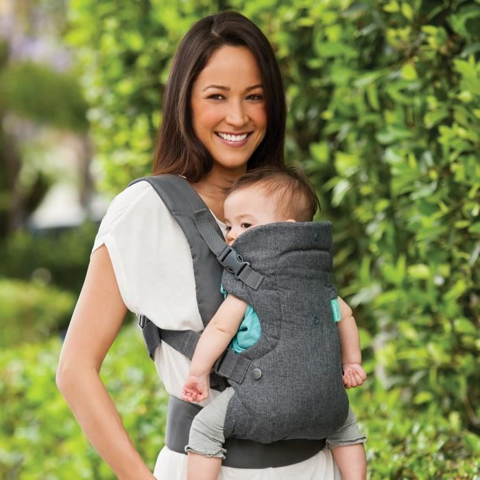 Porte bébé Flip ergonomique 4 en 1 gris - INFANTINO - Flip ergonomique 4 en 1 - Polyester - De 3,6 a 14,5 kg