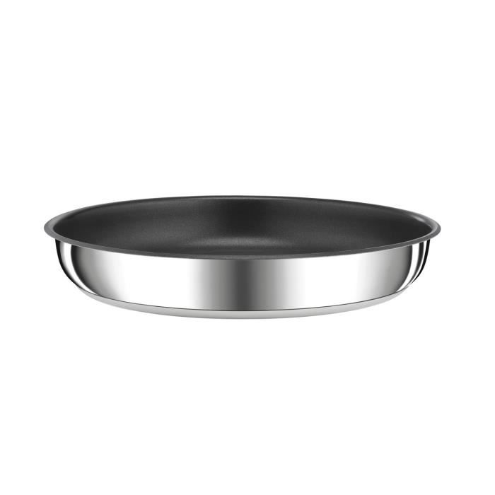 TEFAL INGENIO Set 3 pcs, Poêles 24/28 cm, Poignée, Induction, Revêtement antiadhésif + inox, Fabriqué en France, Preference