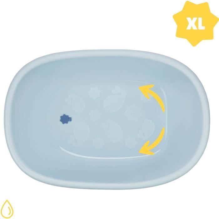 Badabulle Baignoire pour Bébé Baleine, Made in Europe, Peut contenir un hamac ou un fauteuil de bain, Des la naissance a 24 mois