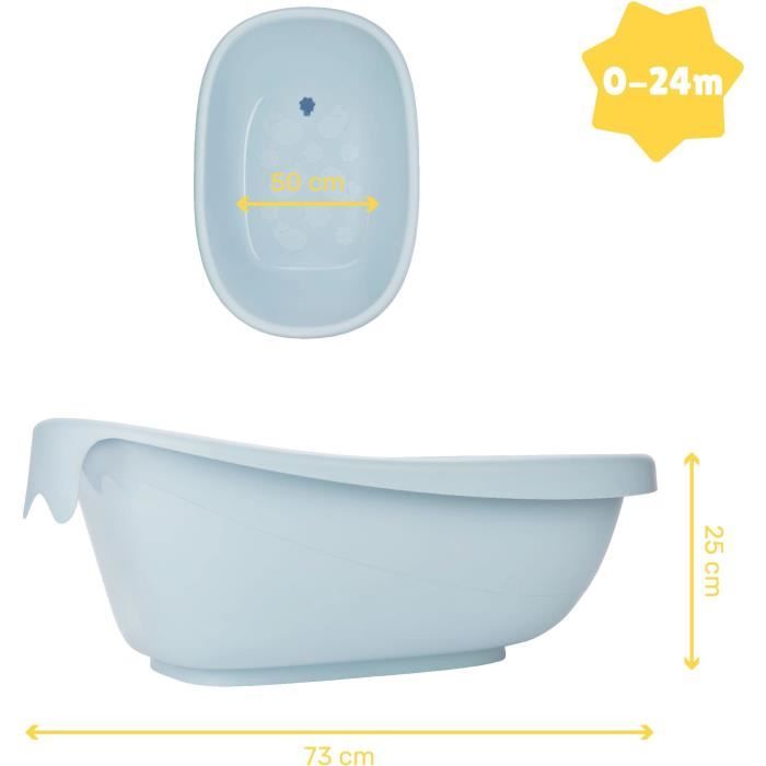 Badabulle Baignoire pour Bébé Baleine, Made in Europe, Peut contenir un hamac ou un fauteuil de bain, Des la naissance a 24 mois