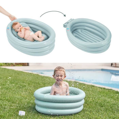 Babymoov Baignoire Gonflable de voyage, Évolutive en Piscine pour enfant, Réducteur Amovible, De 0 a 12 mois, Aqua Dots