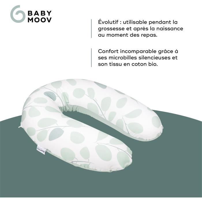 Babymoov Coussin de Maternité doomoo Buddy Leaves Aqua Green