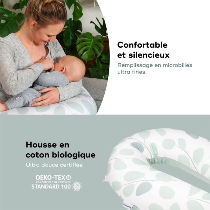 Babymoov Coussin de Maternité doomoo Buddy Leaves Aqua Green