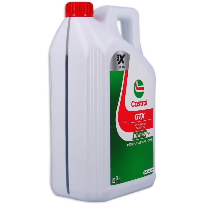 Huile moteur - CASTROL - GTX 10W-40 A3/B4 - 5L