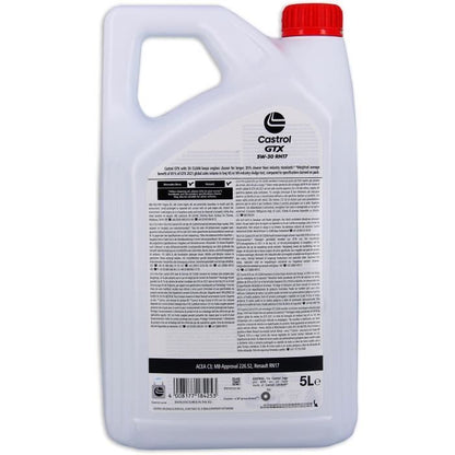 Huile moteur - CASTROL - GTX 5W-30 RN17 - 5L