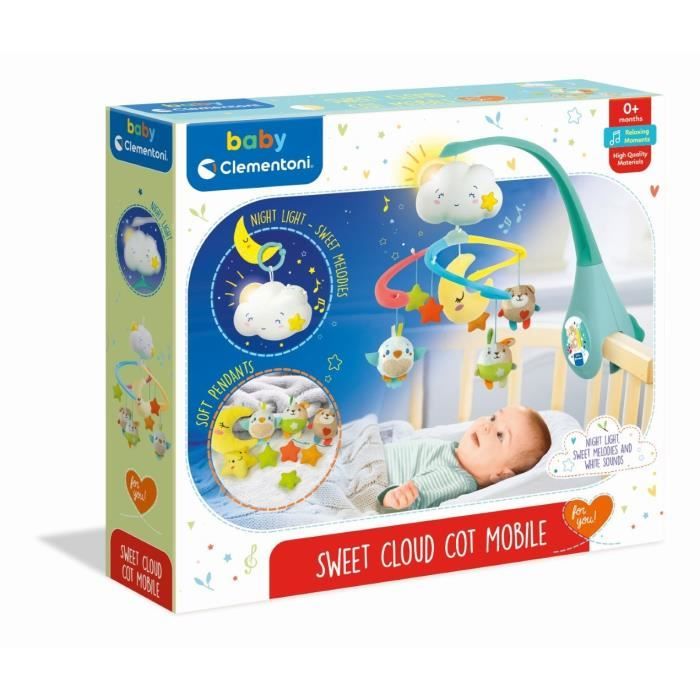 Mobile - CLEMENTONI - Sweet Dream Cot - Musique, rotation et peluches douces