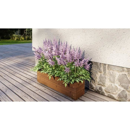 Jardinières à fleurs EKJU - 75x18xh20 cm - Traitées en autoclave brun