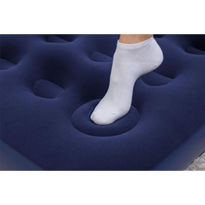 Matelas gonflable camping - BESTWAY - 1 place -185x76x22 cm avec pompe a pied intégrée