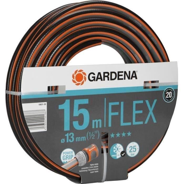 Tuyau d'arrosage Confort FLEX - GARDENA - 15m - Ø13mm- Garantie 20 ans