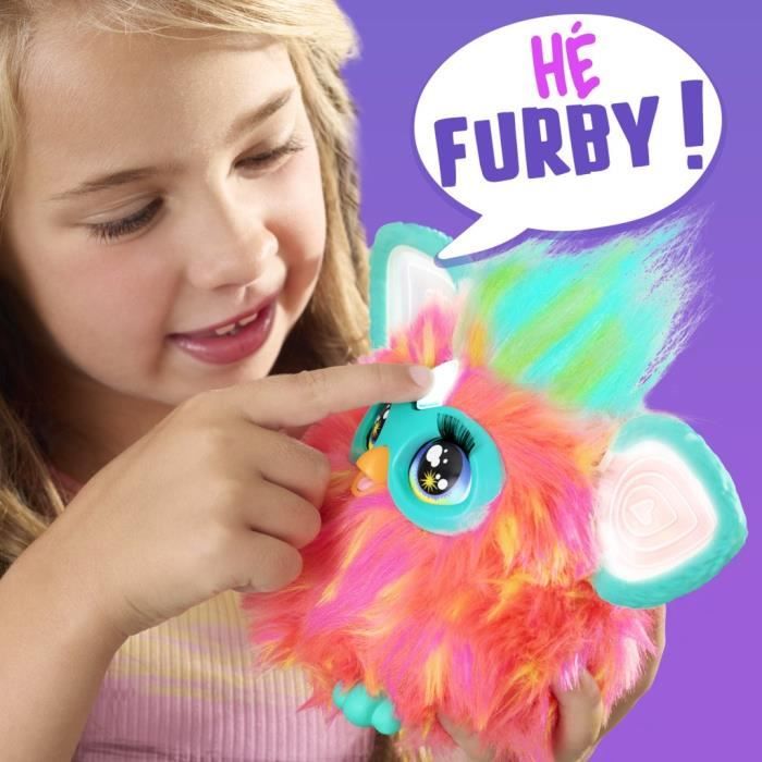 Furby corail, 15 accessoires, peluche interactive pour filles et garçons, animatronique activé par la voix, a partir de 6 ans