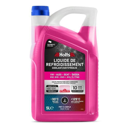 Liquide de Refroidissement - HOLTS - HAFR0006B - Dédié VW-AUDI-SEAT-SKODA G12/ G12+ / G12++ / G13 / TL 774G 5L + Bec