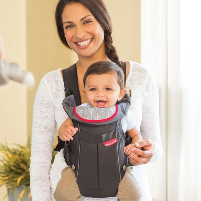 Porte-Bébé INFANTINO - Swift - Ergonomique - Noir/Bleu - Pour Bébé de 0 a 24 mois