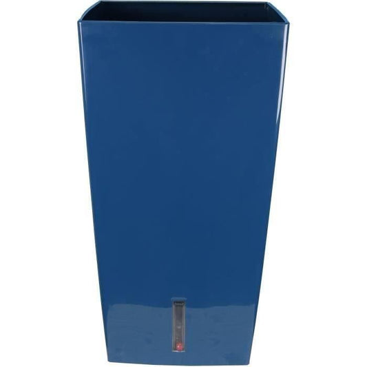 Bac à fleurs carré RIVIERA EVA NEW HAUT - Plastique - 52x52 cm - Bleu