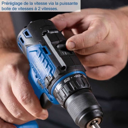 Perceuse-visseuse sans fil - SCHEPPACH - 20V IXES - Couple 60 Nm - Mandrin 13mm - sans batterie ni chargeur - BC-DD60-X