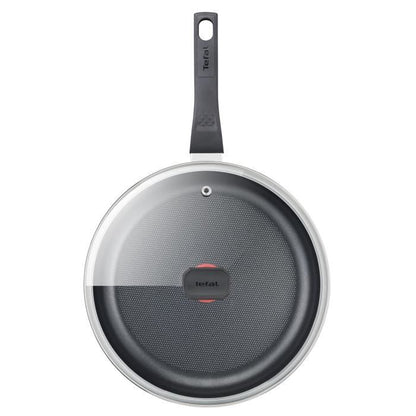 TEFAL Easy Cook & Clean Sauteuse 24 cm + couvercle en verre, Non induction, Revêtement antiadhésif B5543202