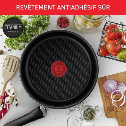 TEFAL INGENIO Easy Cook & Clean Lot 4 pièces, Poêle, Casserole, Non induction, Revêtement antiadhésif, Fabriqué en France L1539302