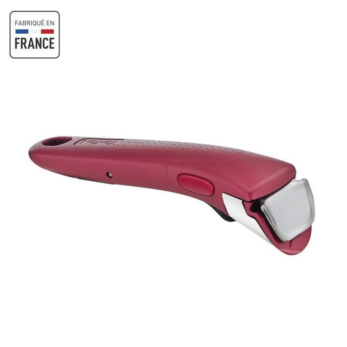 TEFAL INGENIO Poignée amovible Rouge, Empilable, Amovible, Verrouillage sécurité 3 points, Expertise L9863102