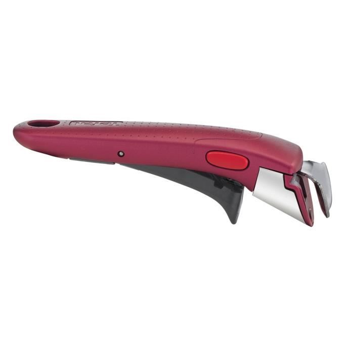 TEFAL INGENIO Poignée amovible Rouge, Empilable, Amovible, Verrouillage sécurité 3 points, Expertise L9863102