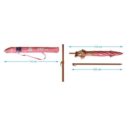 Parasol Corail 200 cm UPF 50+