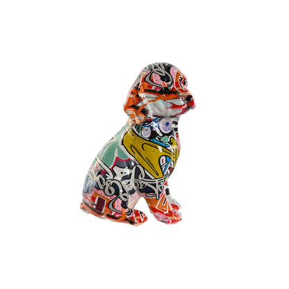 Figurine Décorative Home ESPRIT Multicouleur Chien 13,5 x 9,5 x 19,5 cm