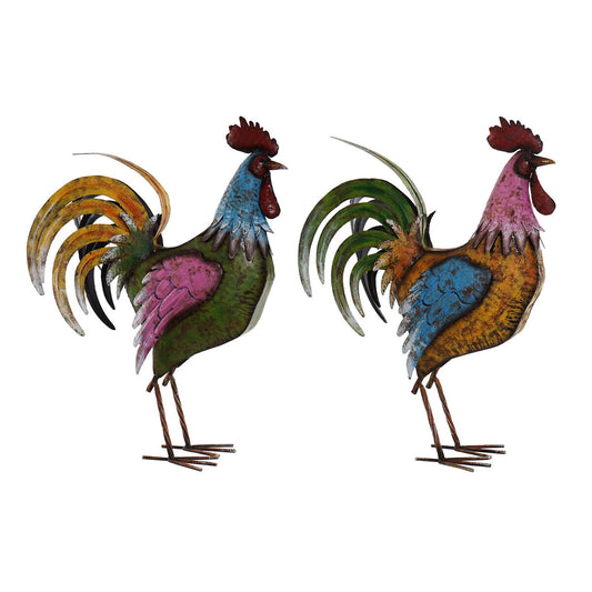 Figurine Décorative Home ESPRIT Multicouleur Coq 44 x 17 x 61 cm (2 Unités)